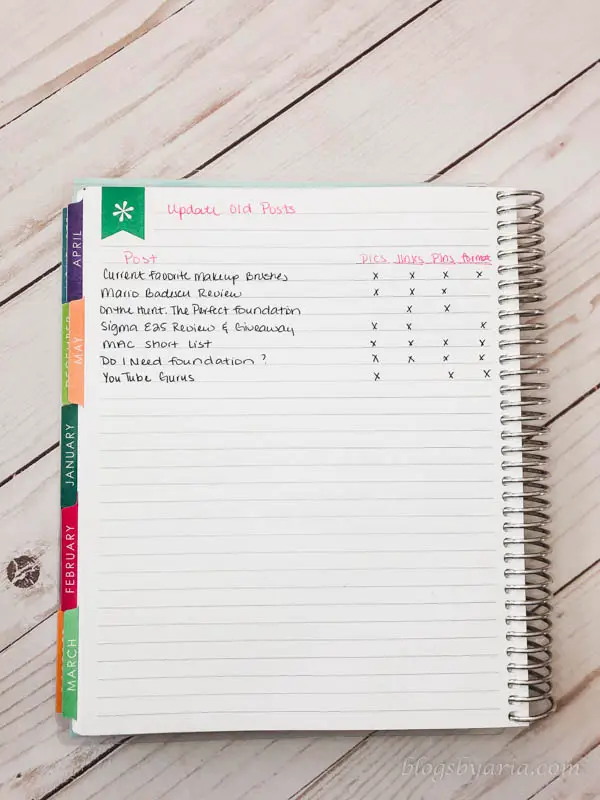 How I Use My Erin Condren Deluxe Monthly Planner as a blog planner