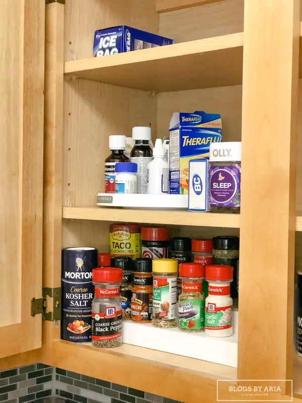 Organize a Medicine (Vitamin) Cabinet with InterDesign Lazy Susans