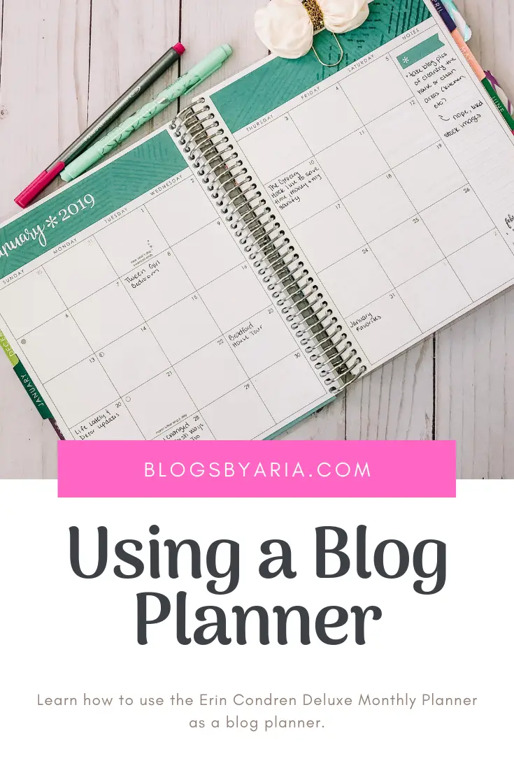 how to use a blog planner