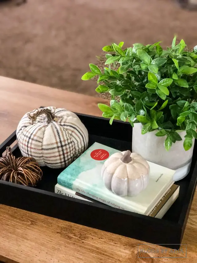 fall coffee table vignette