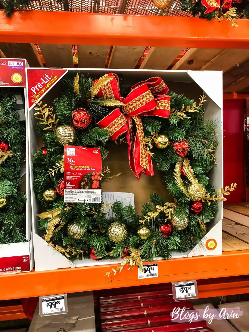 shopping for Christmas wreath