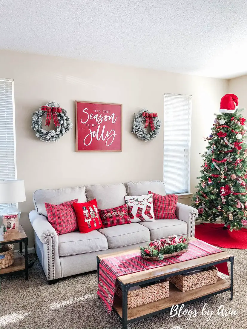Christmas living room decor