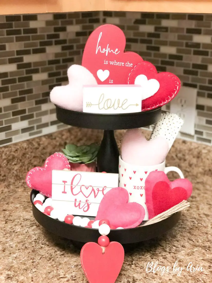 valentine's tiered tray