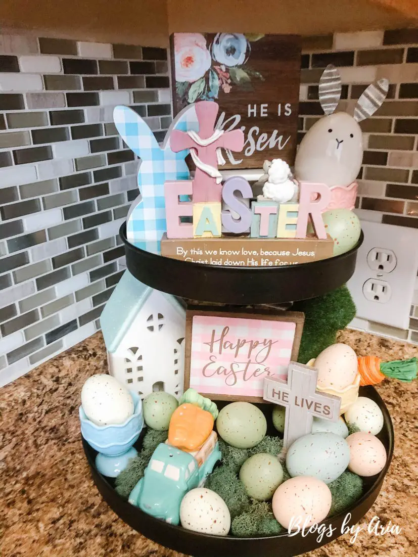 Easter Tiered Tray decor