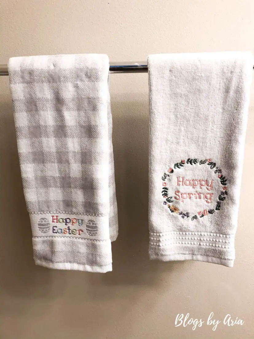 Easter bathroom towels