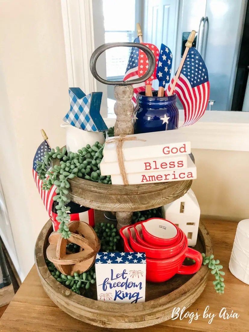 July 4th tiered tray