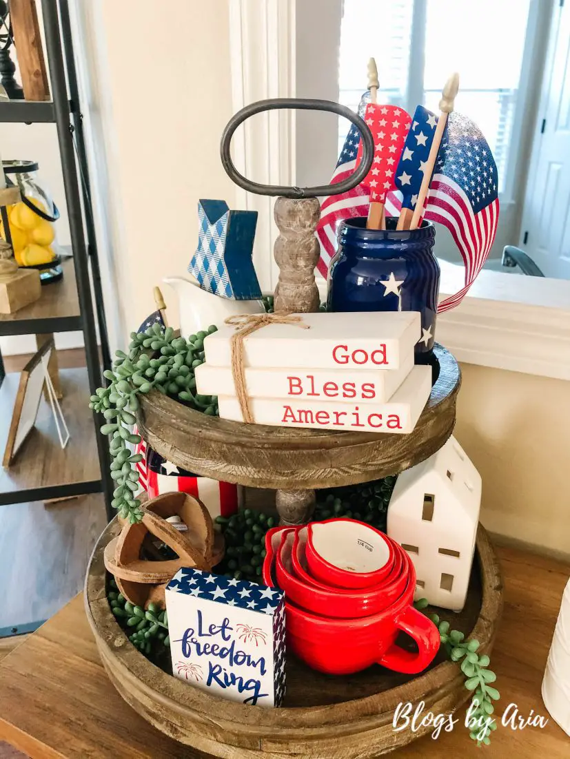 fourth of july tiered tray