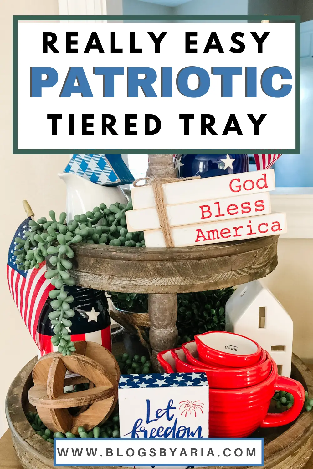 Really Easy Patriotic Tiered Tray