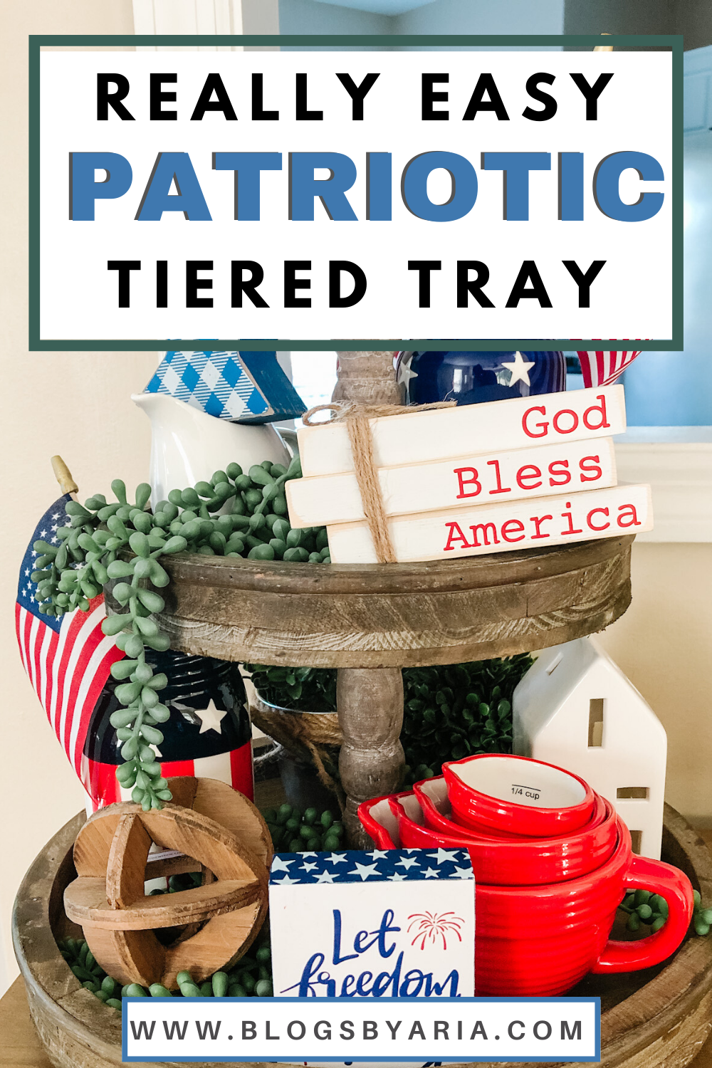 Really Easy Patriotic Tiered Tray