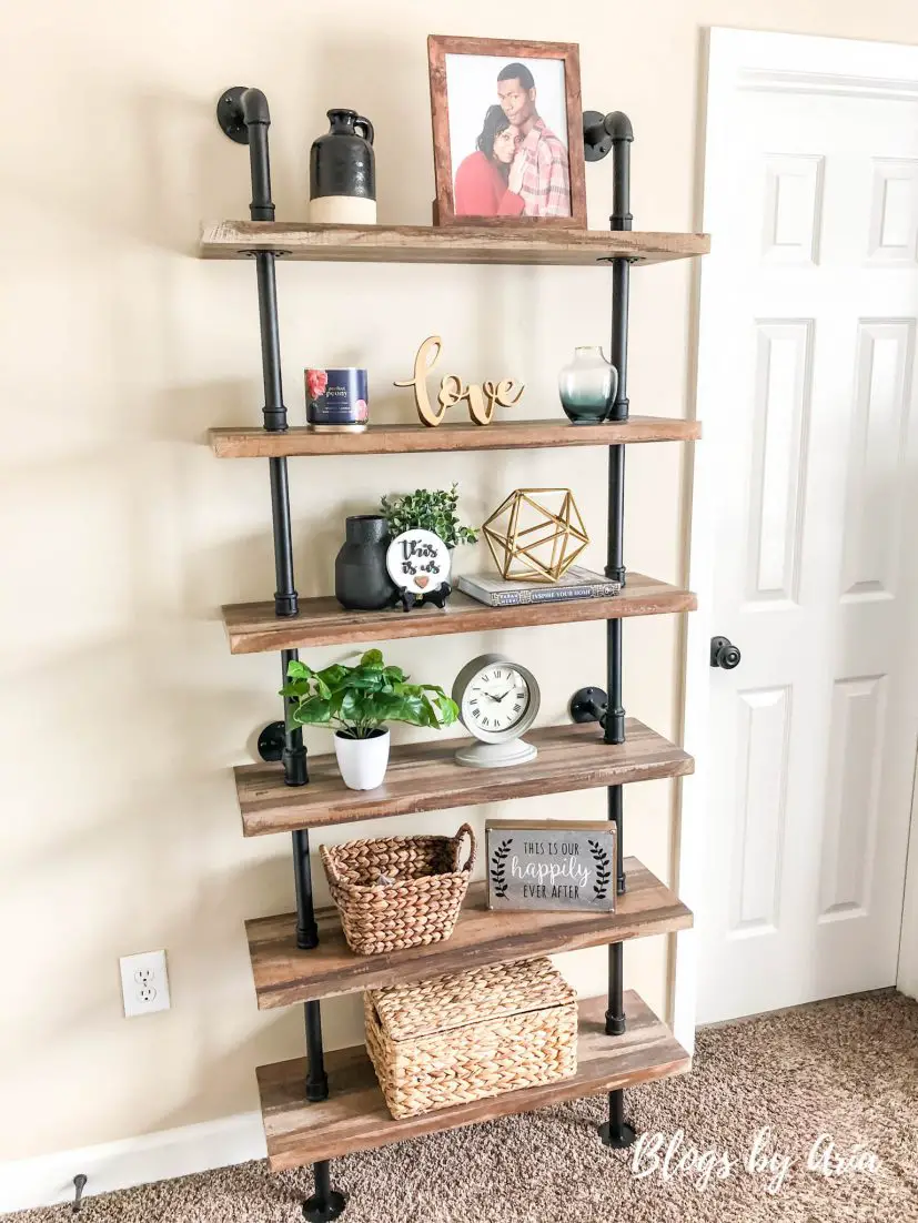 master bedroom bookshelf decor