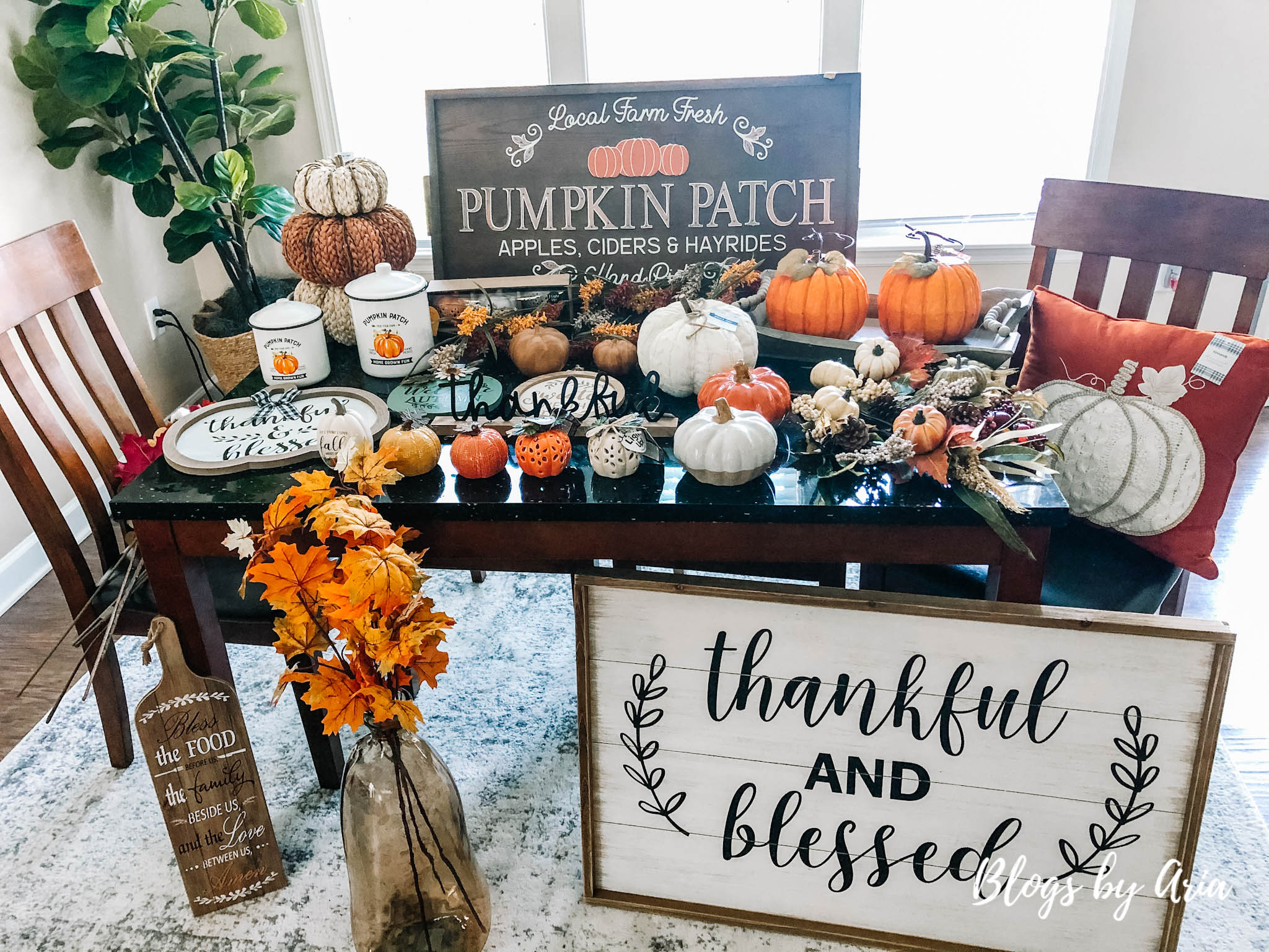 fall decor haul featuring hobby lobby, michael's, joann's and kirkland's