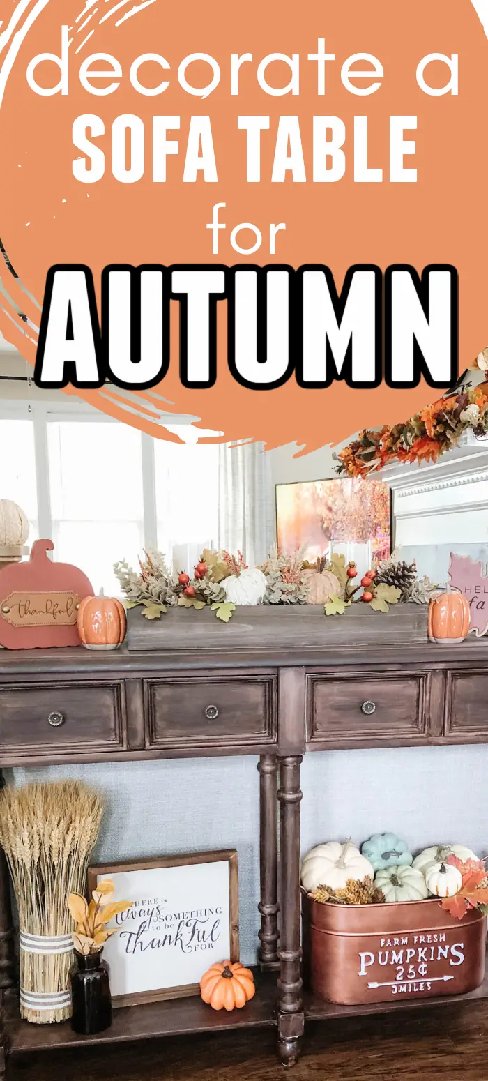 decorate a sofa table for autumn
