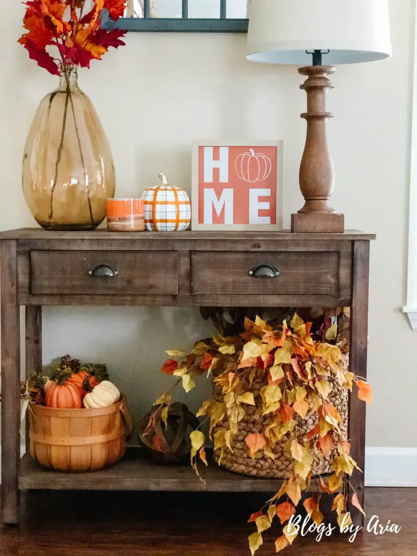 fall entry table decorating ideas