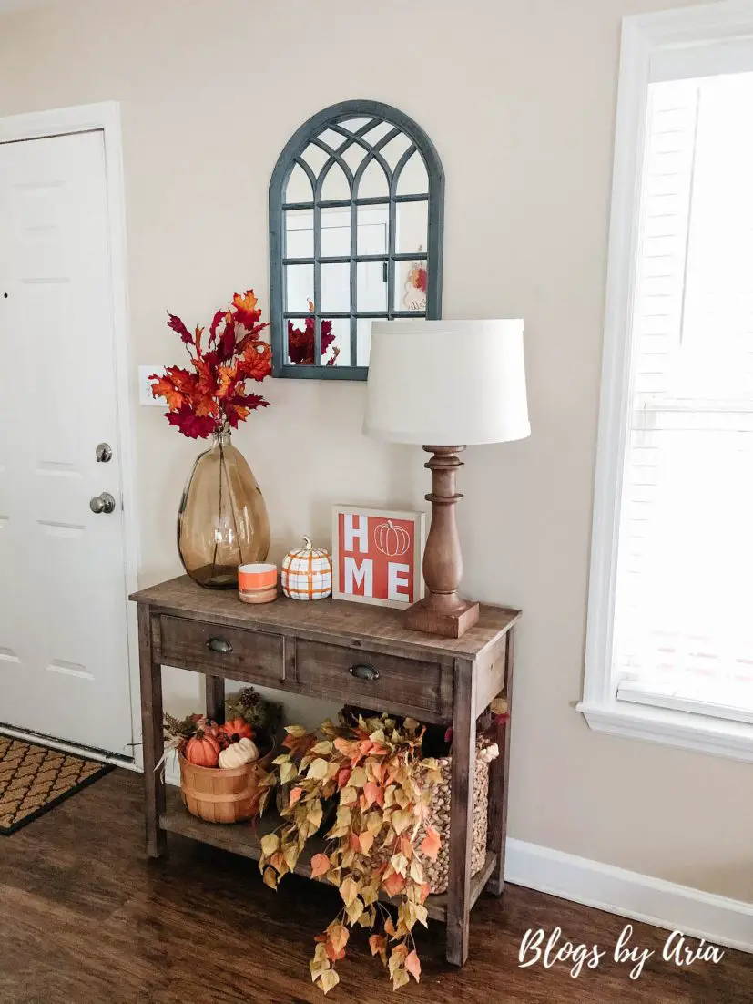 fall entry table decor