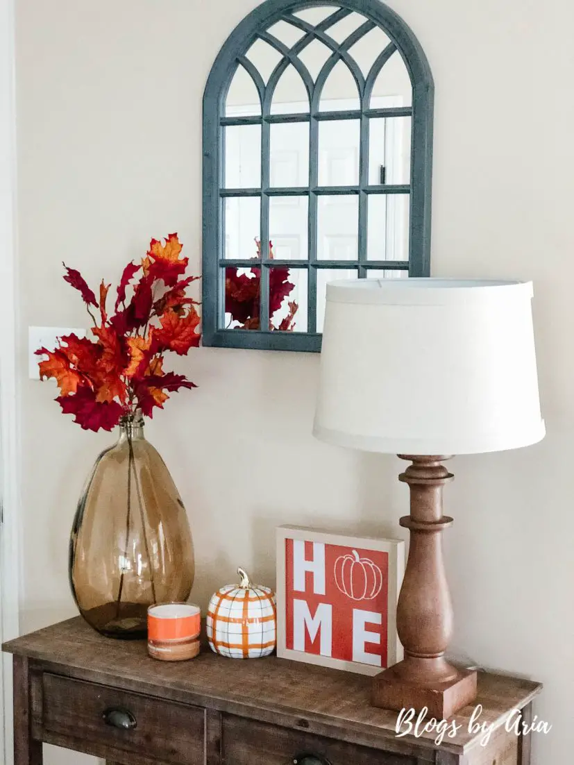 traditional fall foyer