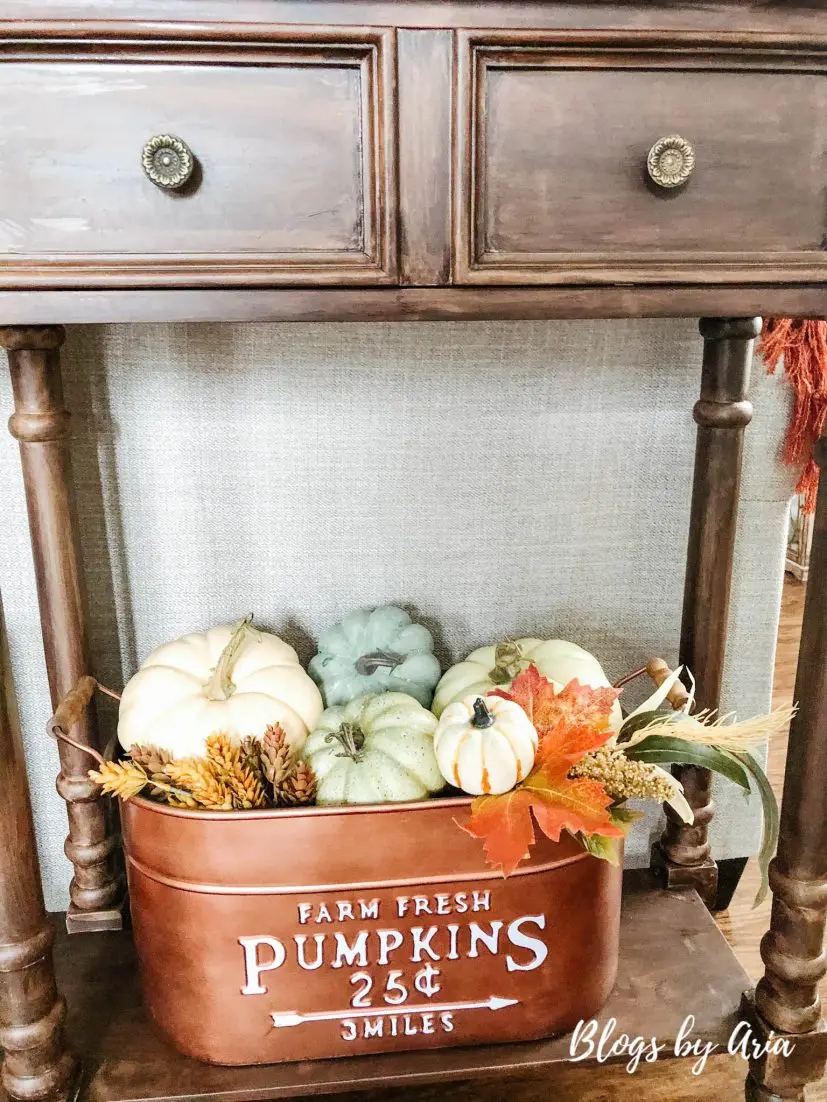 copper fall pumpkin bin