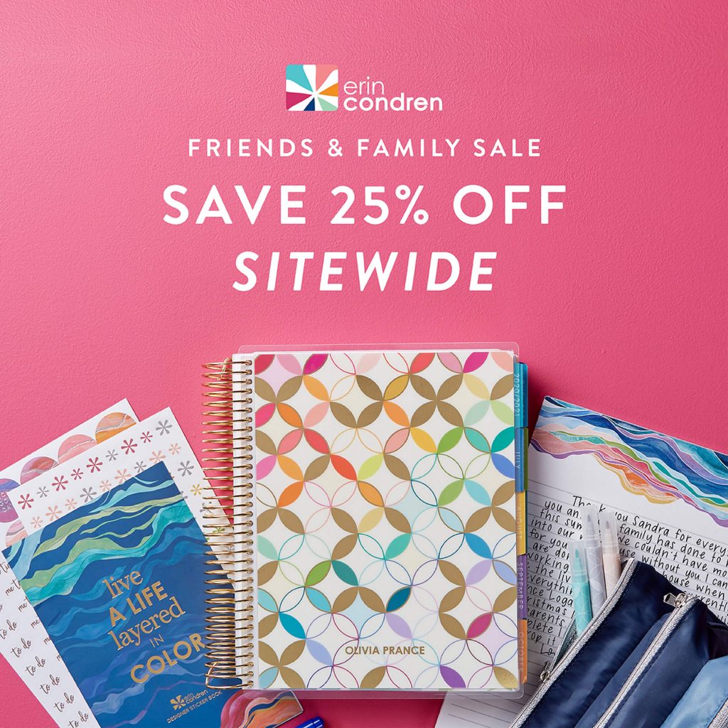 Erin Condren 25% off sale