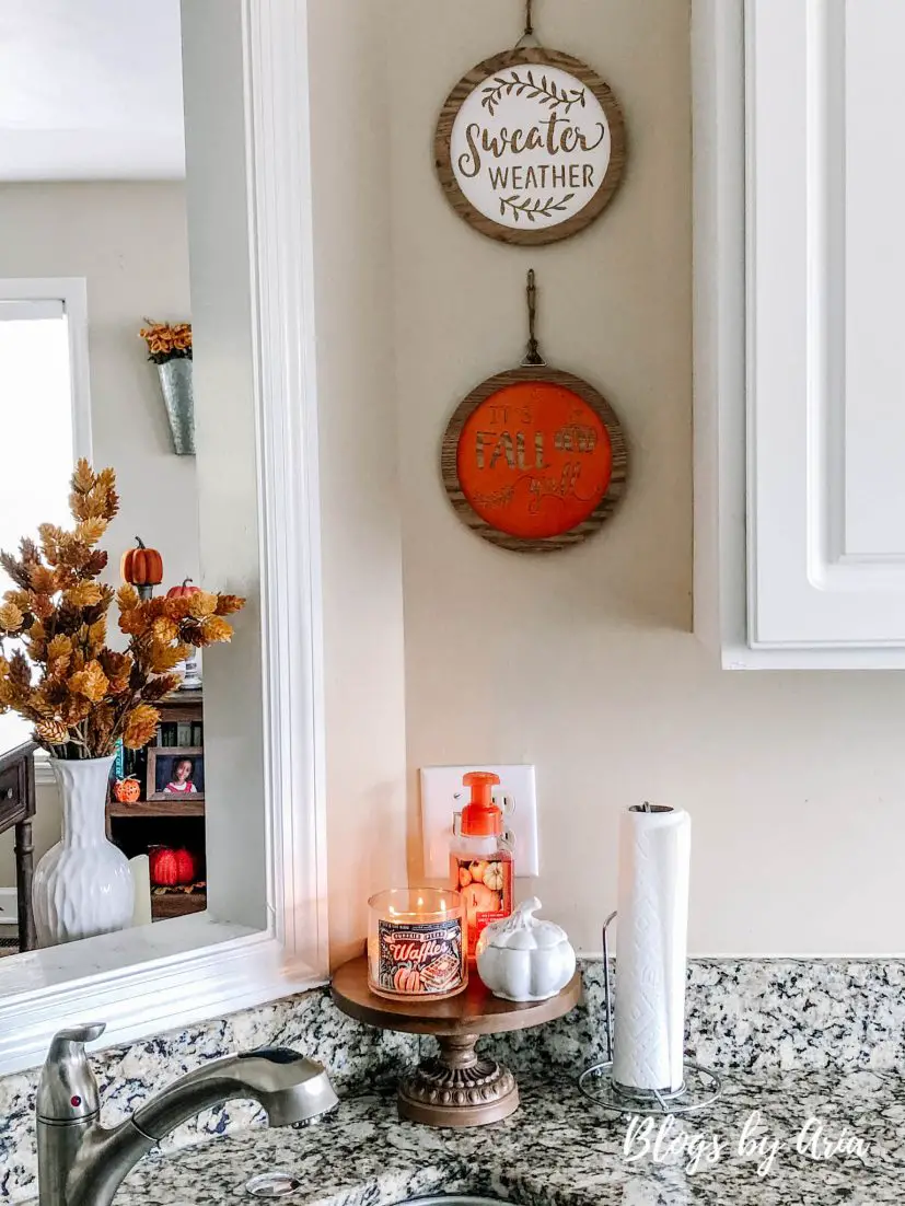 easy ways to add fall kitchen decor