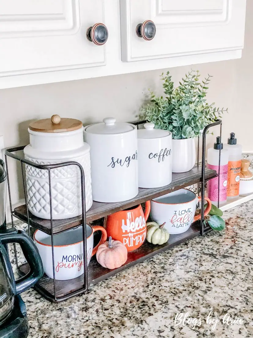 fall coffee station decor