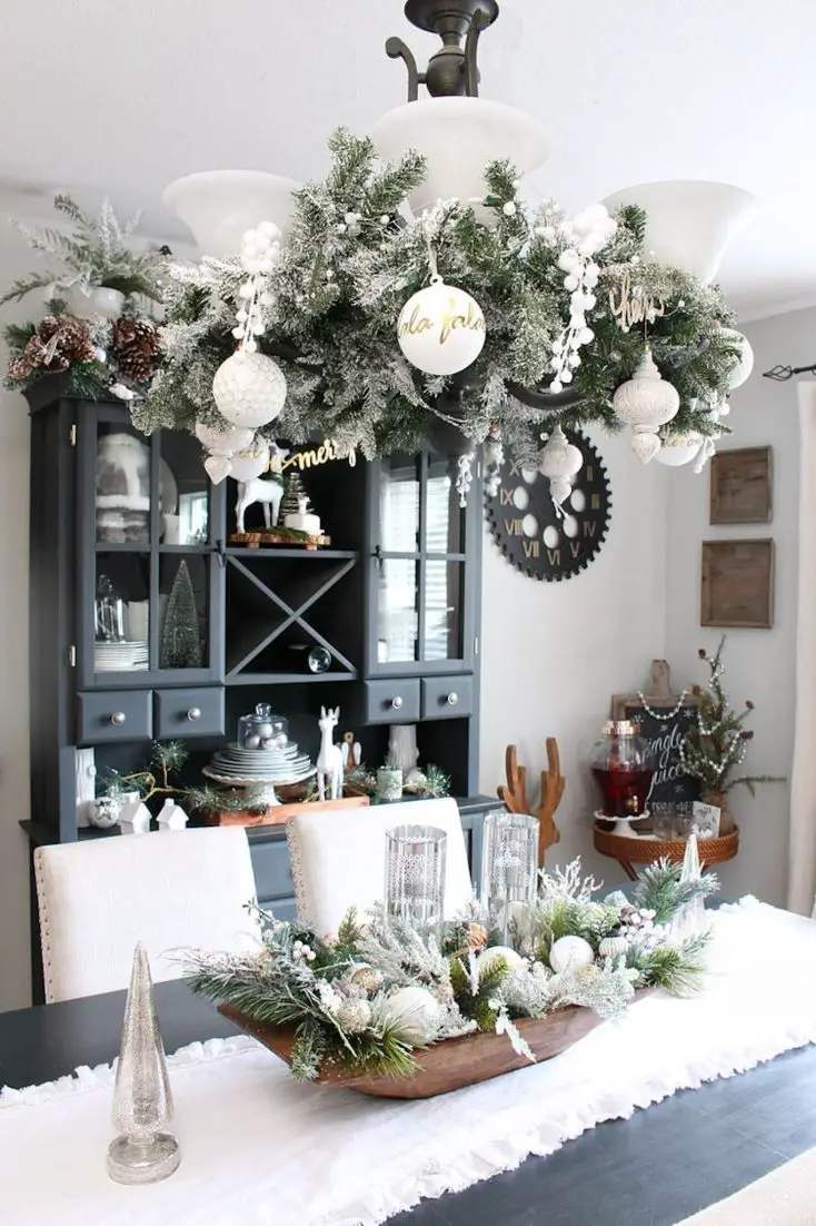 Christmas chandelier garland