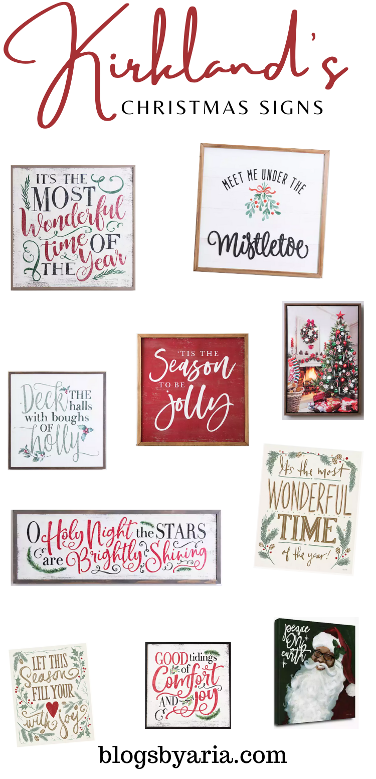 Kirkland's Christmas Signs perfect for adding festive holiday cheer to your home