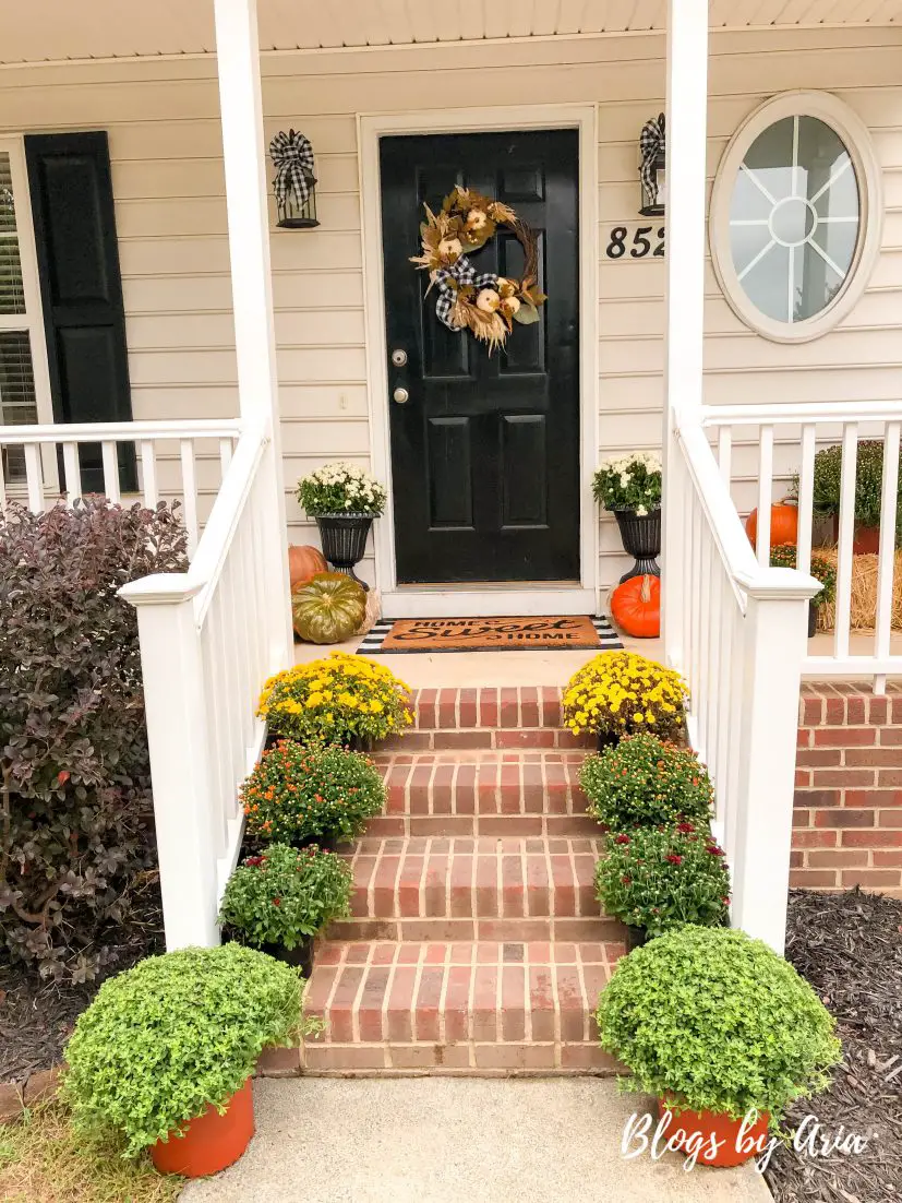 simple fall decor for front porch