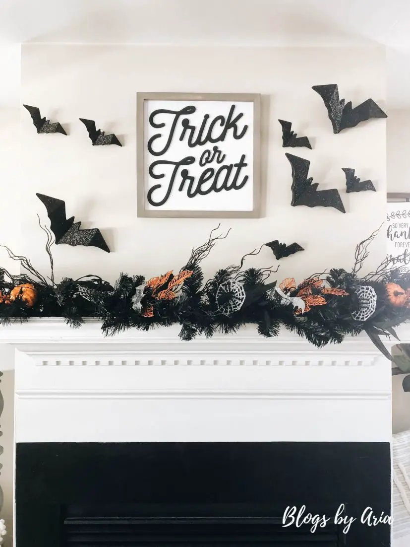 halloween fireplace garland