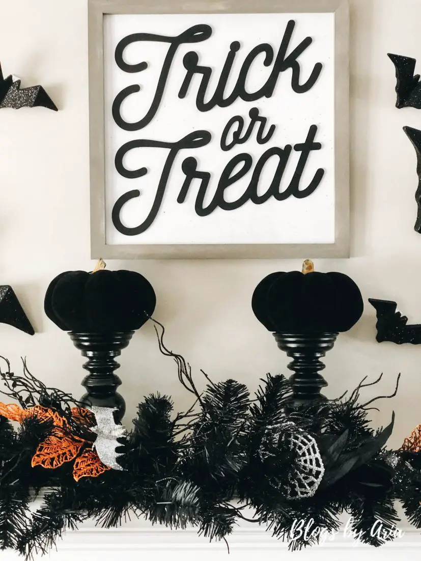 halloween fireplace decor