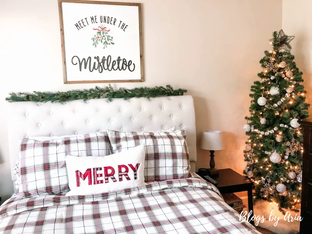 our Christmas master bedroom