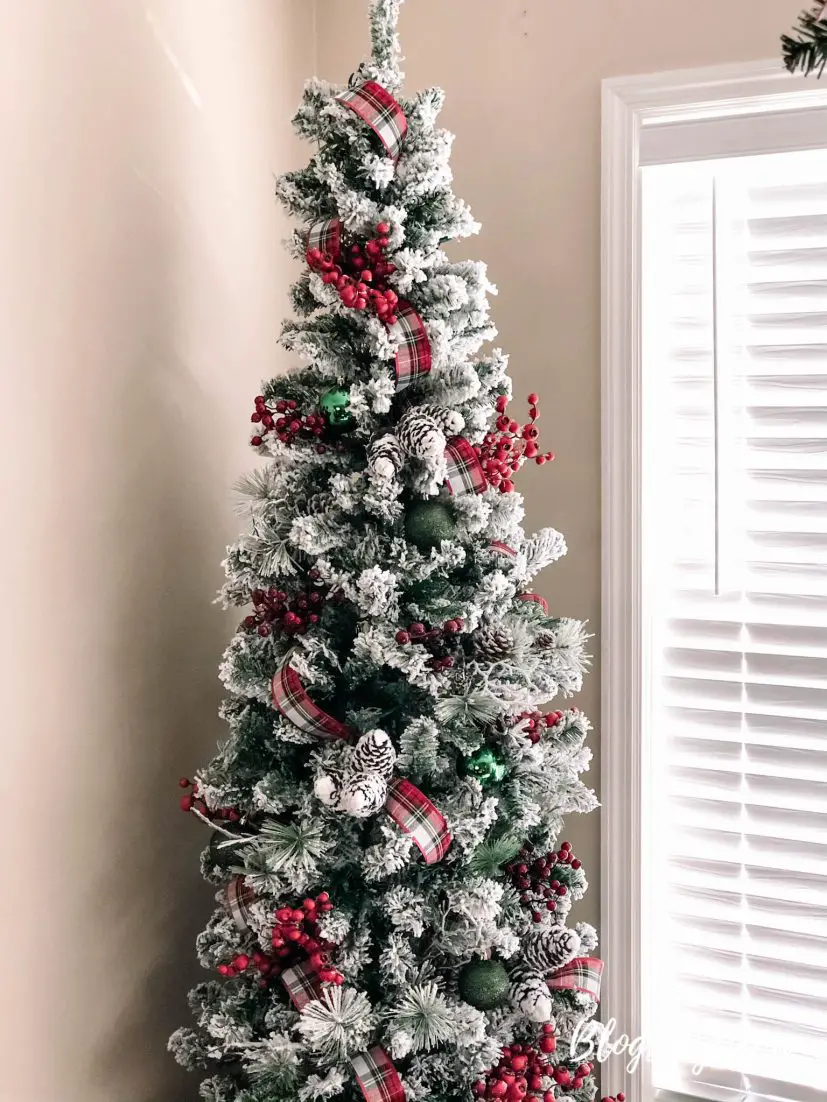 Christmas tree in dining room