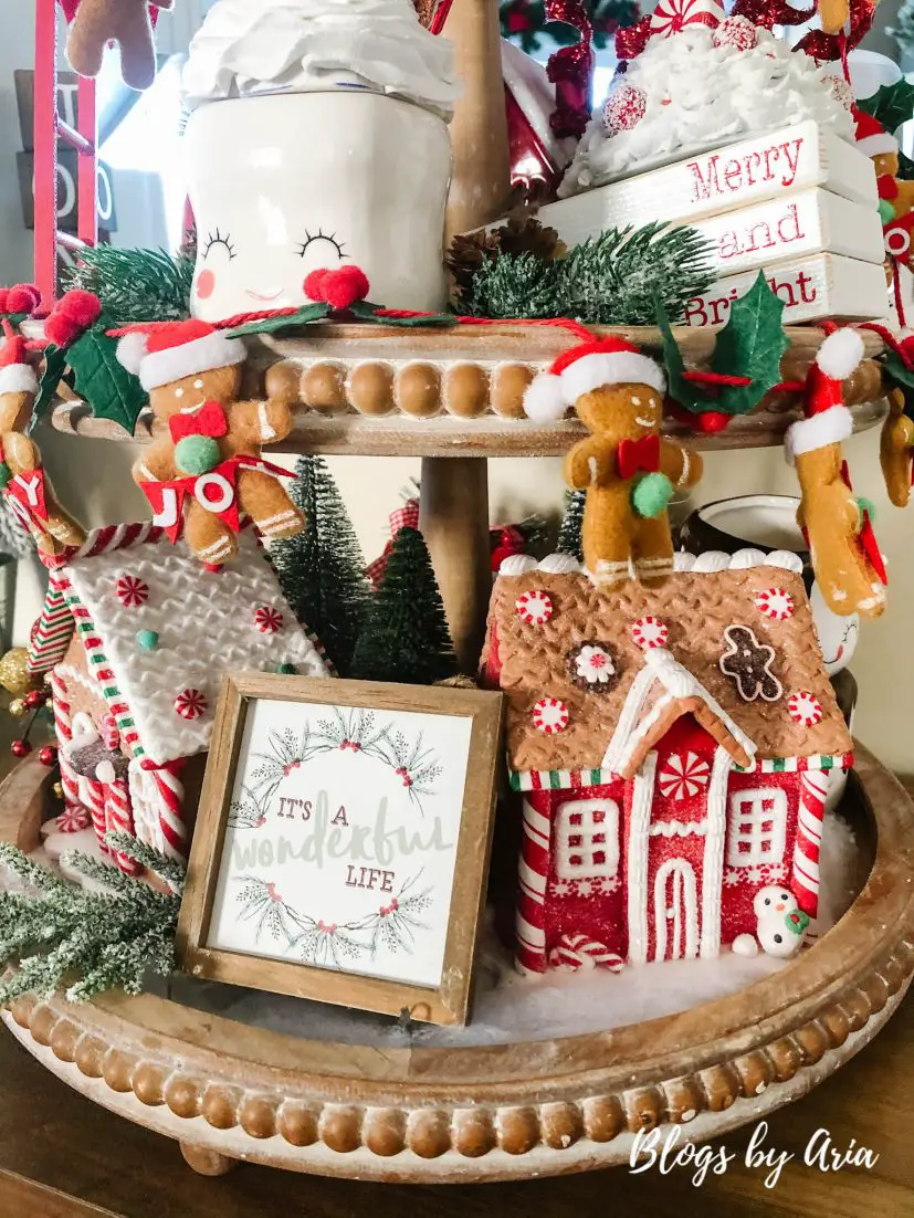 Christmas three tiered tray styling