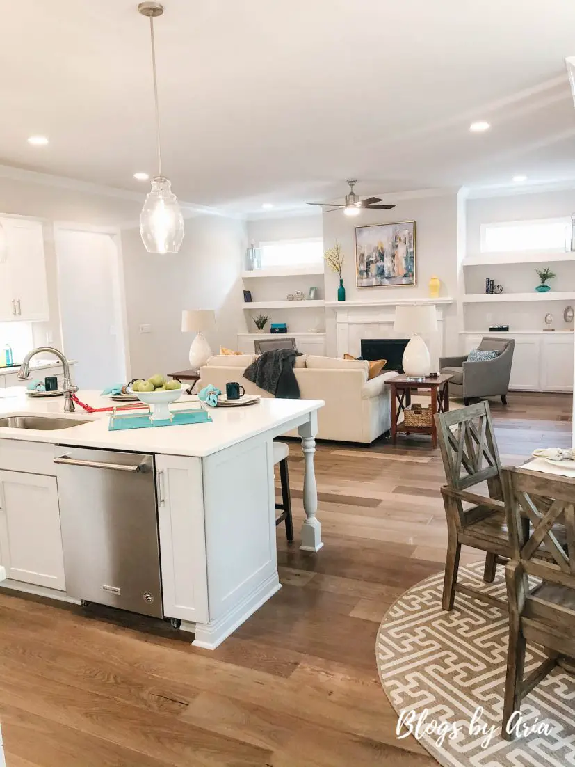 open and airy family room