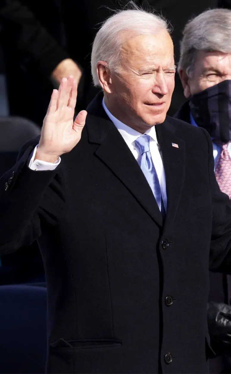 President Joe Biden being sworn in as the 46th President of the United States