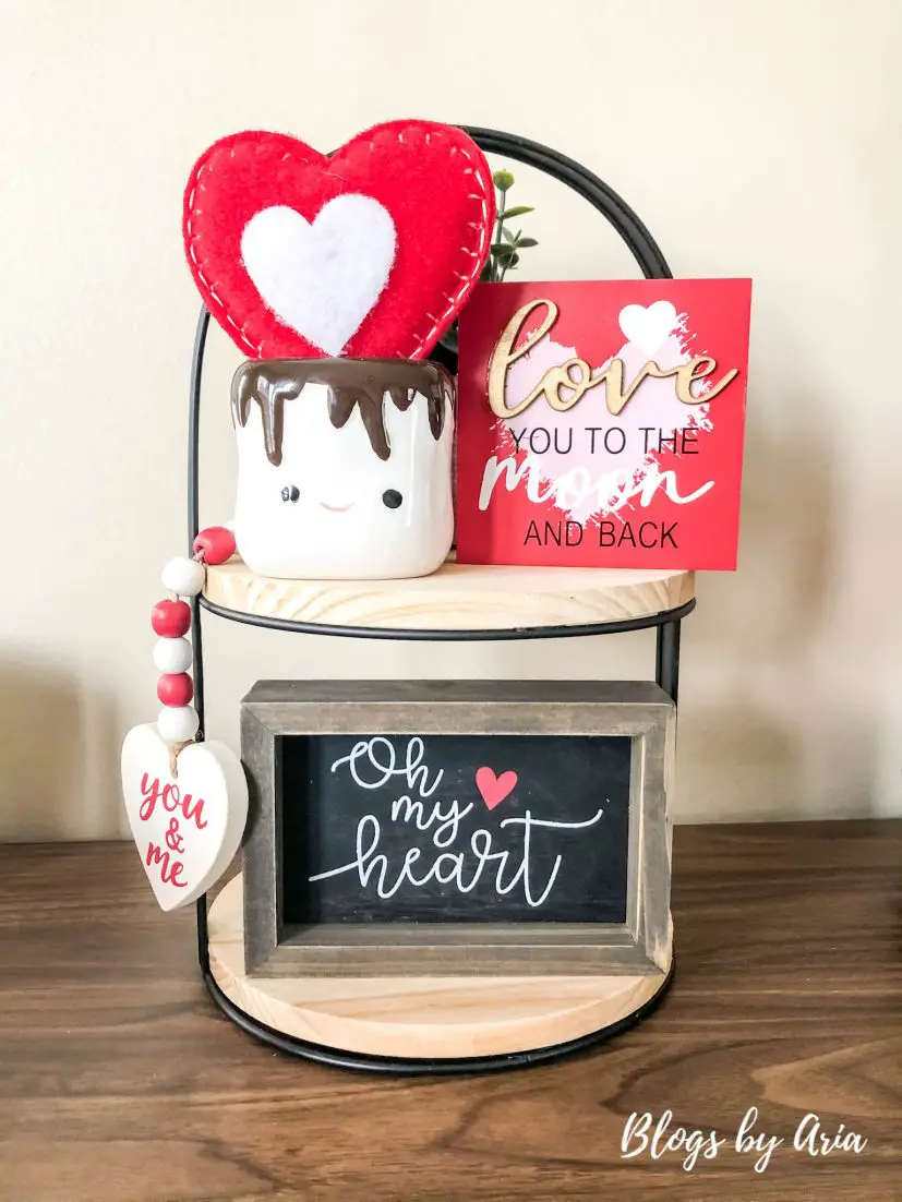 valentines tiered tray decor