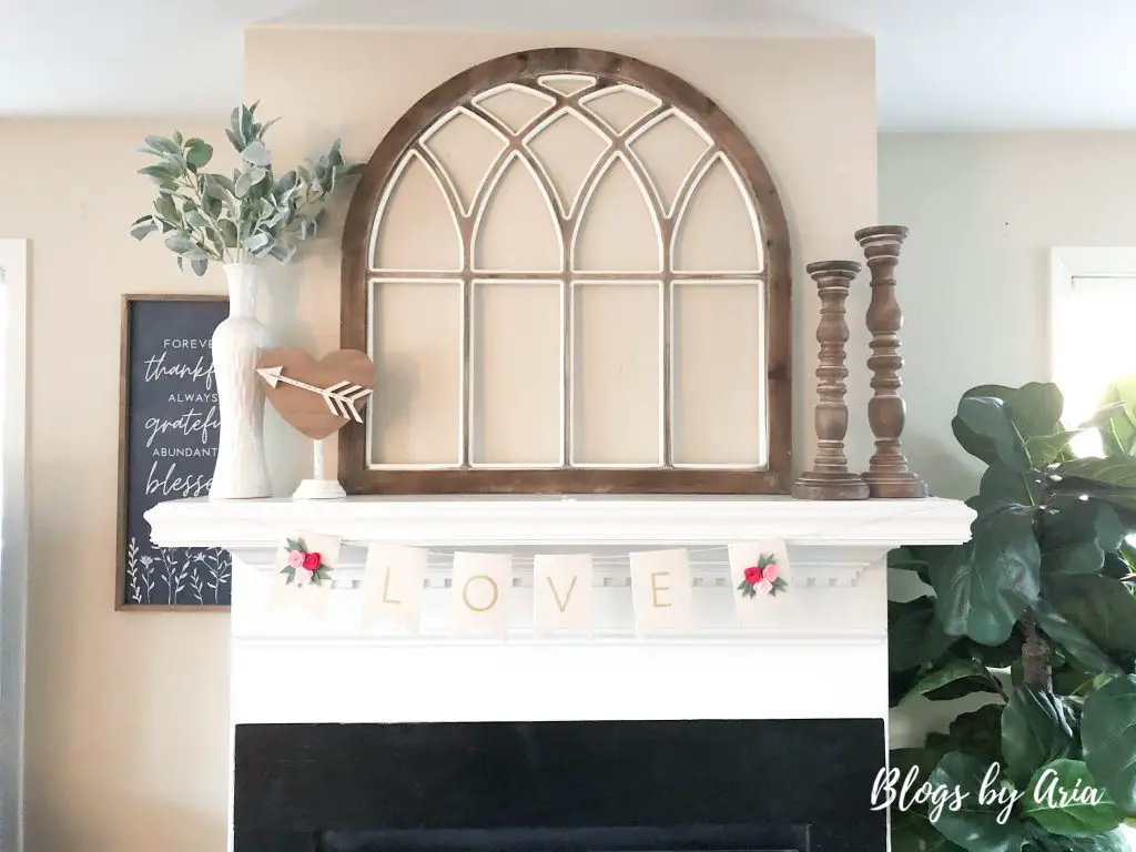 Valentine's fireplace mantle decorating ideas