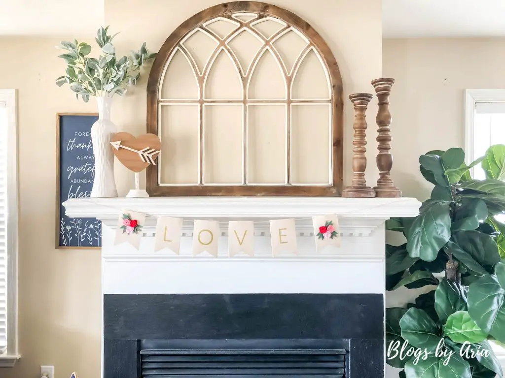 valentine's home decorating fireplace mantle decor