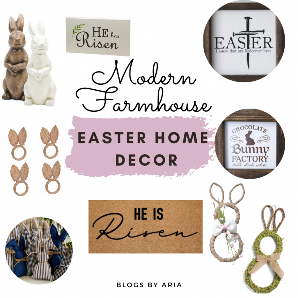 Modern Farmhouse Neutral Easter decor