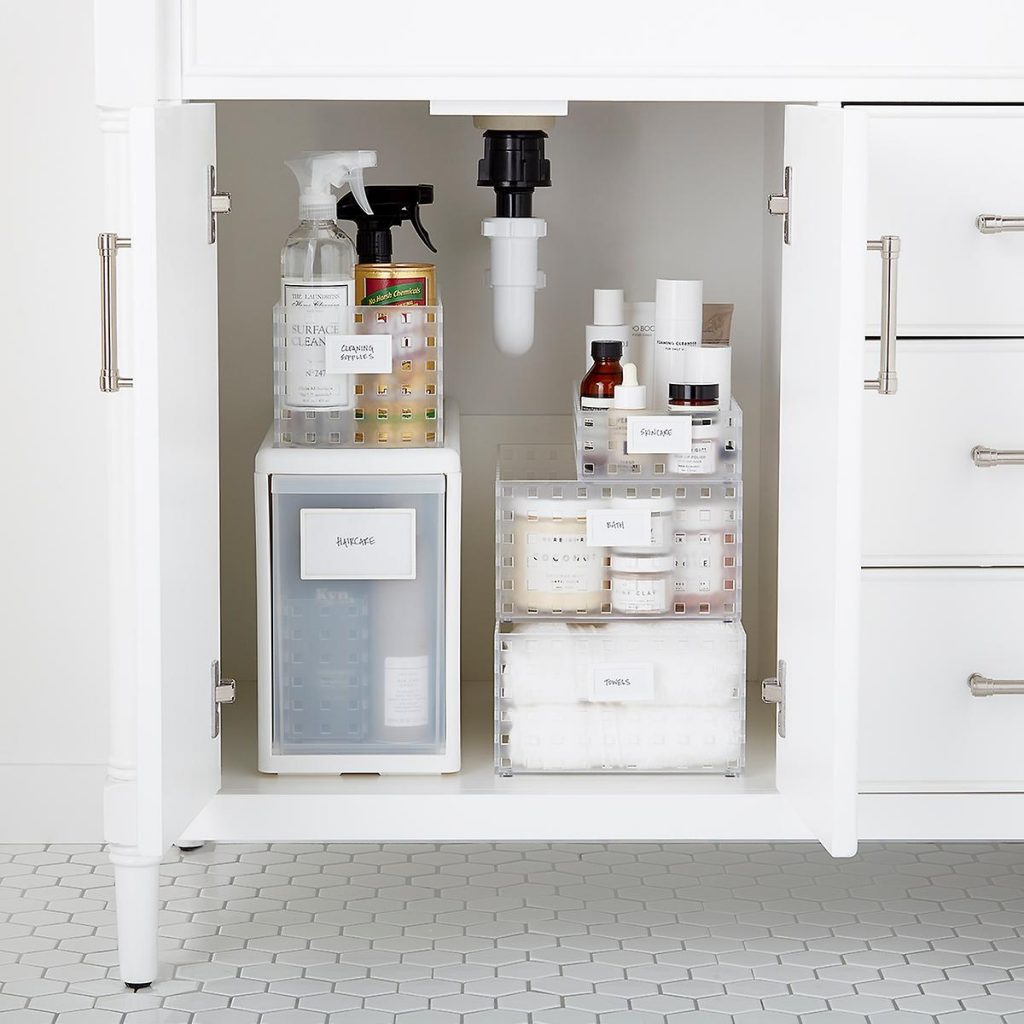 bathroom under sink organization